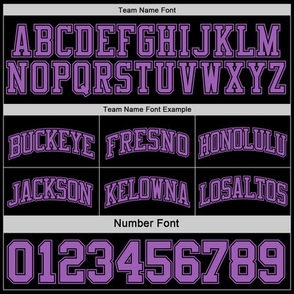 Custom Reversible Black Medium Purple Double Side Sublimation Basketball Suit Jersey