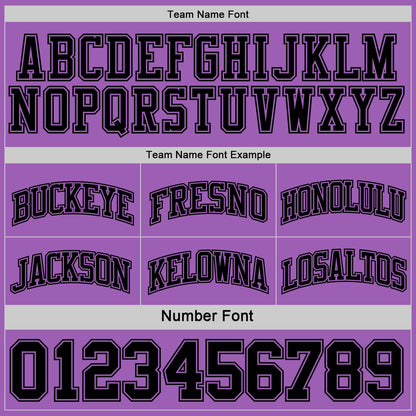Custom Reversible Black Medium Purple Double Side Sublimation Basketball Suit Jersey