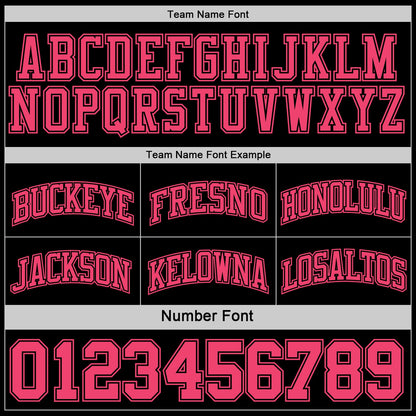 Custom Reversible Black Neon Pink Double Side Sublimation Basketball Suit Jersey