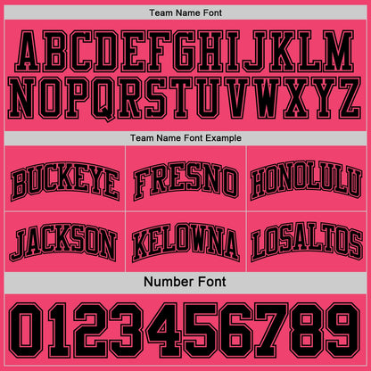 Custom Reversible Black Neon Pink Double Side Sublimation Basketball Suit Jersey