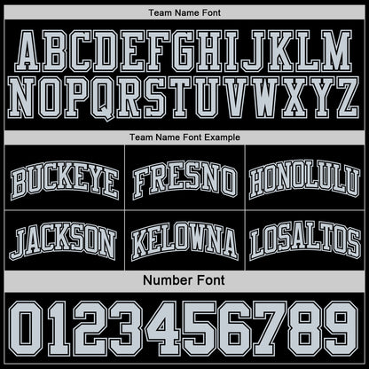 Custom Reversible Black Silver Double Side Sublimation Basketball Suit Jersey