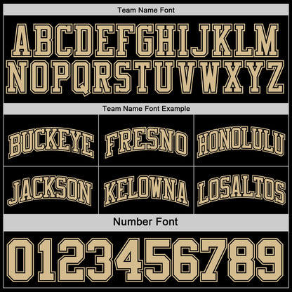 Custom Reversible Black Vegas Gold Double Side Sublimation Basketball Suit Jersey
