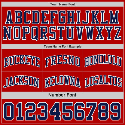 Custom Navy Red-White Reversible Double Side Sublimation Basketball Suit Jersey