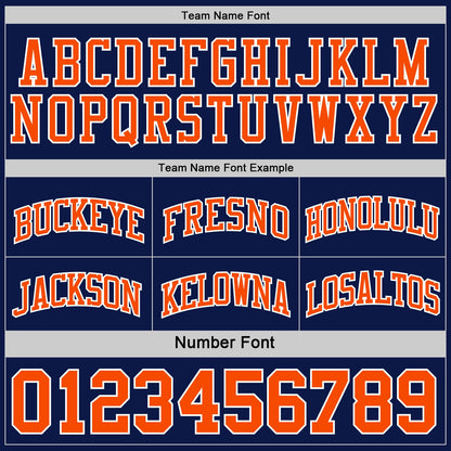 Custom Navy Orange-White Reversible Double Side Sublimation Basketball Suit Jersey