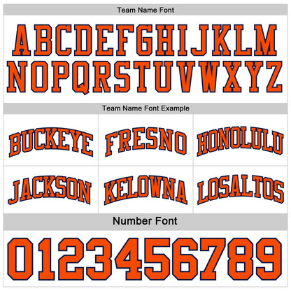 Custom Navy White-Orange Reversible Double Side Sublimation Basketball Suit Jersey