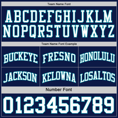 Custom Navy White-Teal Reversible Double Side Sublimation Basketball Suit Jersey