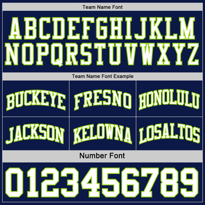 Custom Navy White-Neon Green Reversible Double Side Sublimation Basketball Suit Jersey