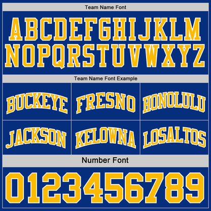 Custom Royal Gold-White Reversible Double Side Sublimation Basketball Suit Jersey