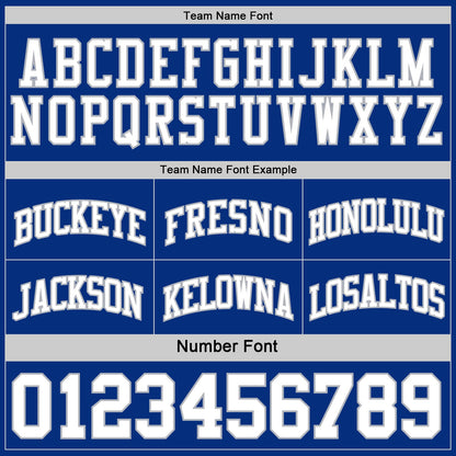 Custom Royal White-Gray Reversible Double Side Sublimation Basketball Suit Jersey