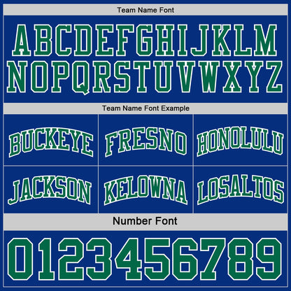 Custom Royal Kelly Green-White Reversible Double Side Sublimation Basketball Suit Jersey