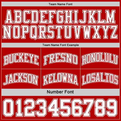 Custom Red White Reversible Double Side Sublimation Basketball Suit Jersey