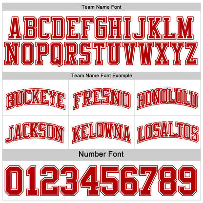 Custom Red White Reversible Double Side Sublimation Basketball Suit Jersey