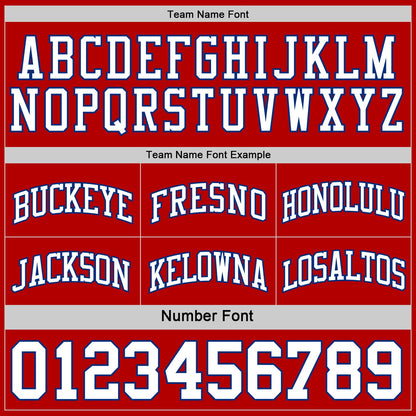 Custom Red White-Royal Reversible Double Side Sublimation Basketball Suit Jersey