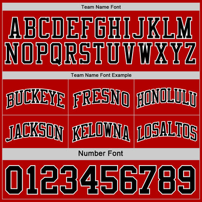 Custom Red Black-White Reversible Double Side Sublimation Basketball Suit Jersey