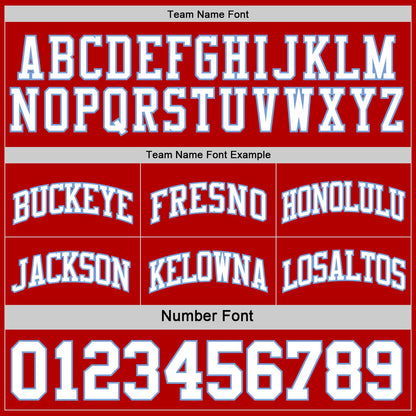 Custom Red White-Light Blue Reversible Double Side Sublimation Basketball Suit Jersey