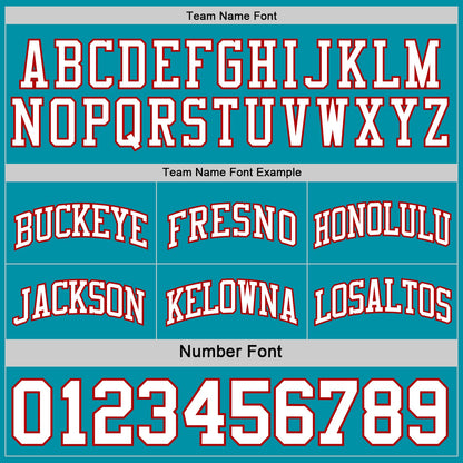 Custom Red White-Teal Reversible Double Side Sublimation Basketball Suit Jersey