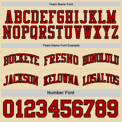 Custom Red Black-Cream Reversible Double Side Sublimation Basketball Suit Jersey