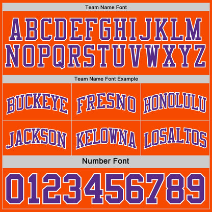 Custom Purple Orange-White Reversible Double Side Sublimation Basketball Suit Jersey