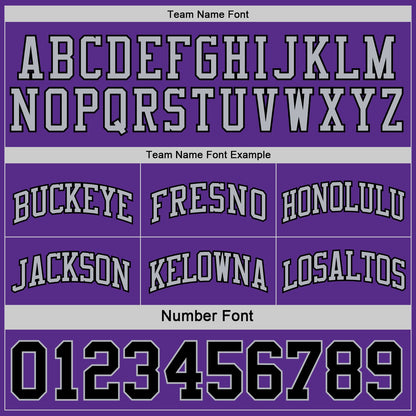Custom Purple Black-Gray Reversible Double Side Sublimation Basketball Suit Jersey