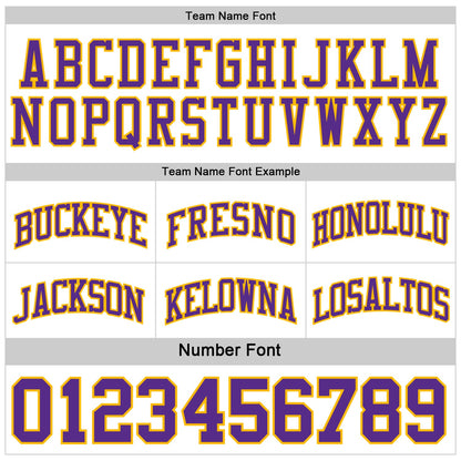 Custom Purple White-Gold Reversible Double Side Sublimation Basketball Suit Jersey