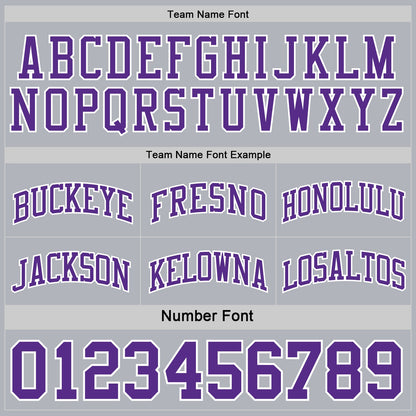 Custom Purple White-Gray Reversible Double Side Sublimation Basketball Suit Jersey