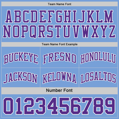 Custom Purple White-Light Blue Reversible Double Side Sublimation Basketball Suit Jersey