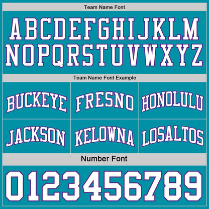 Custom Purple White-Teal Reversible Double Side Sublimation Basketball Suit Jersey