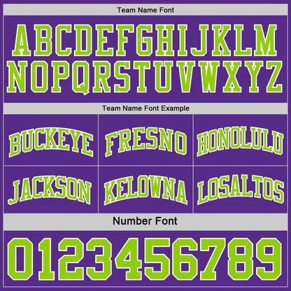 Custom Purple Neon Green-White Reversible Double Side Sublimation Basketball Suit Jersey