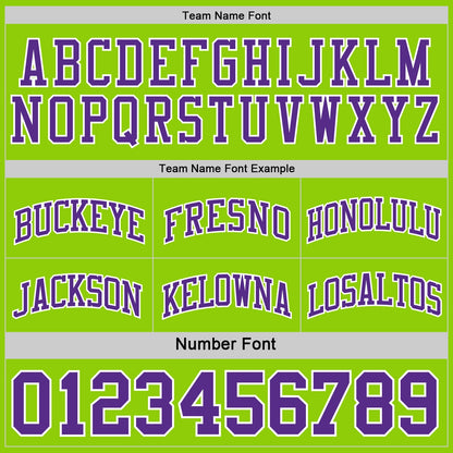 Custom Purple Neon Green-White Reversible Double Side Sublimation Basketball Suit Jersey