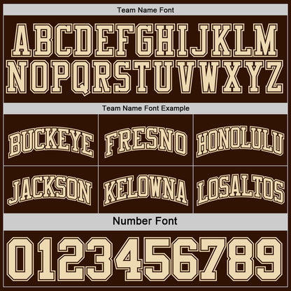 Custom Reversible Brown Cream Double Side Sublimation Basketball Suit Jersey