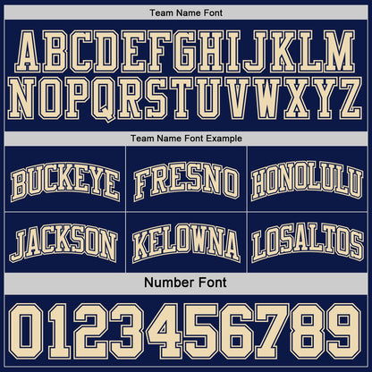 Custom Reversible Navy Cream Double Side Sublimation Basketball Suit Jersey