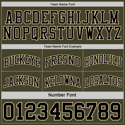 Custom Reversible Black Olive-Cream Double Side Sublimation Basketball Suit Jersey