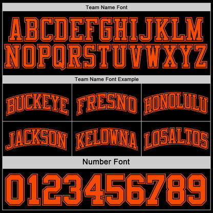 Custom Reversible Black Orange Double Side Sublimation Basketball Suit Jersey