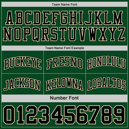 Custom Reversible Black Cream-Green Double Side Sublimation Basketball Suit Jersey