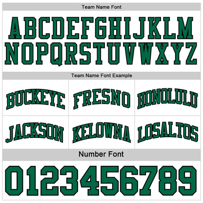 Custom Reversible Black White-Kelly Green Double Side Sublimation Basketball Suit Jersey