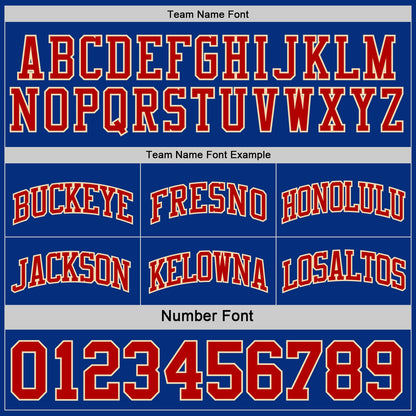 Custom Reversible Royal Red-Cream Double Side Sublimation Basketball Suit Jersey