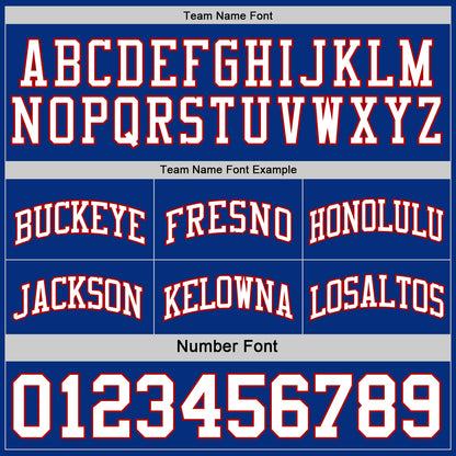 Custom Reversible Royal White-Red Double Side Sublimation Basketball Suit Jersey