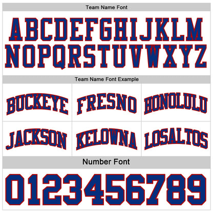 Custom Reversible Royal White-Red Double Side Sublimation Basketball Suit Jersey