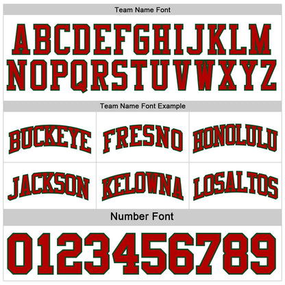 Custom Reversible Green Cream-Red Double Side Sublimation Basketball Suit Jersey