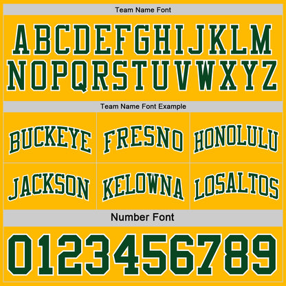 Custom Reversible Green Gold-White Double Side Sublimation Basketball Suit Jersey