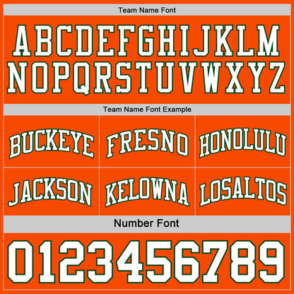 Custom Reversible Green White-Orange Double Side Sublimation Basketball Suit Jersey