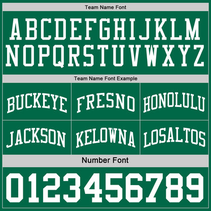 Custom Reversible Kelly Green White Double Side Sublimation Basketball Suit Jersey