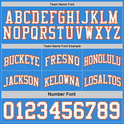 Custom Reversible Orange White-Powder Blue Double Side Sublimation Basketball Suit Jersey