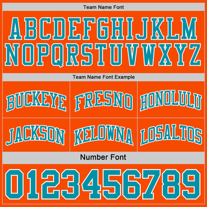 Custom Reversible Teal Orange-White Double Side Sublimation Basketball Suit Jersey