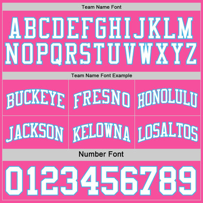 Custom Reversible Pink White-Sky Blue Double Side Sublimation Basketball Suit Jersey