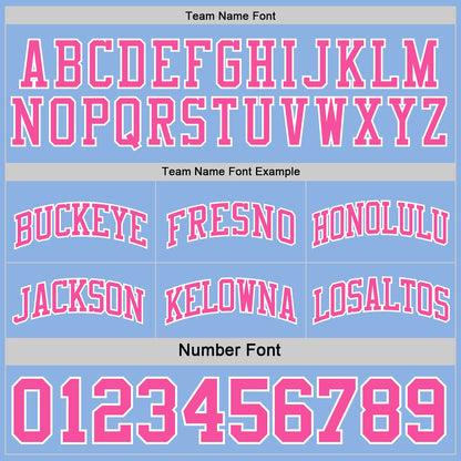 Custom Reversible Pink White-Light Blue Double Side Sublimation Basketball Suit Jersey