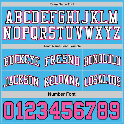 Custom Reversible Pink Black-Sky Blue Double Side Sublimation Basketball Suit Jersey