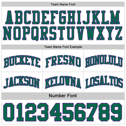 Custom Reversible Kelly Green White-Purple Double Side Sublimation Basketball Suit Jersey