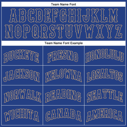 Custom Royal Royal-Old Gold Authentic Throwback Basketball Jersey