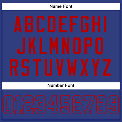 Custom Royal Royal-Red Mesh Authentic Football Jersey